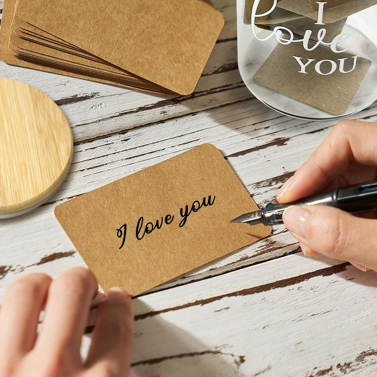 LAIAME Reasons Why I Love You Jar with 100 Note Cards,Birthday Gift Long Distance Relationship Gift for Boyfriend Girlfriend Him Her,Gratitude Jar for Mom Dad, Valentines Day Gifts for Wife Husband