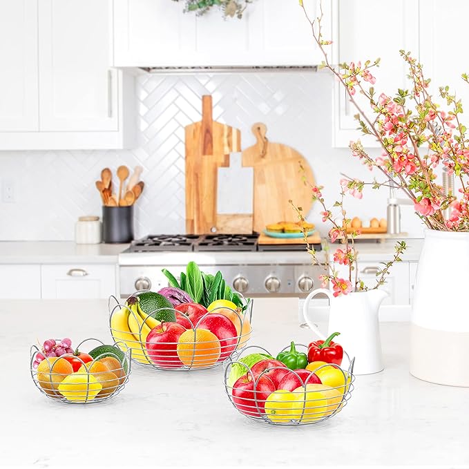 Simple Houseware Modern 3-Tier Hanging Fruit Basket