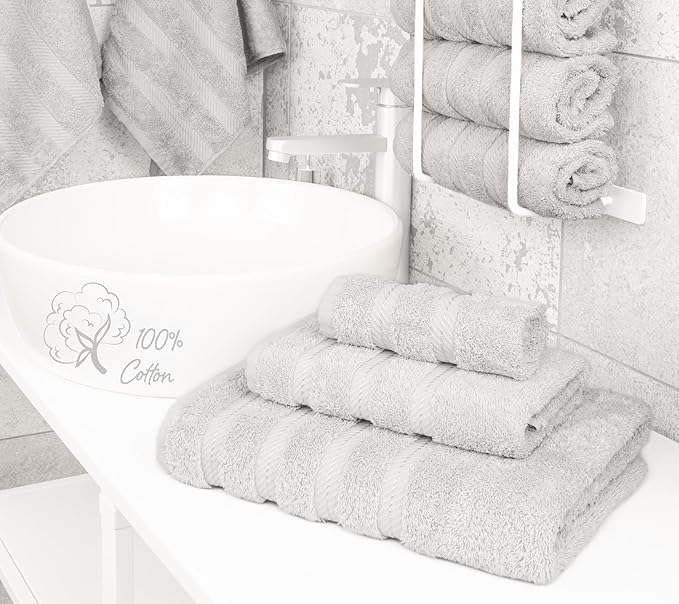 American Soft Linen Premium 3 Piece Towel Set, 1 Bath Towel 1 Hand Towel 1
