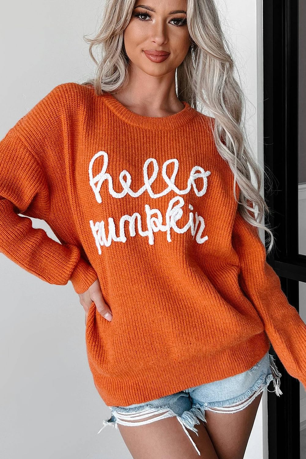 MARZXIN Women 2025 Holiday Graphic Sweater Casual Pullover Tops Merry Christmas Santa Tree Sweaters Flamingo S