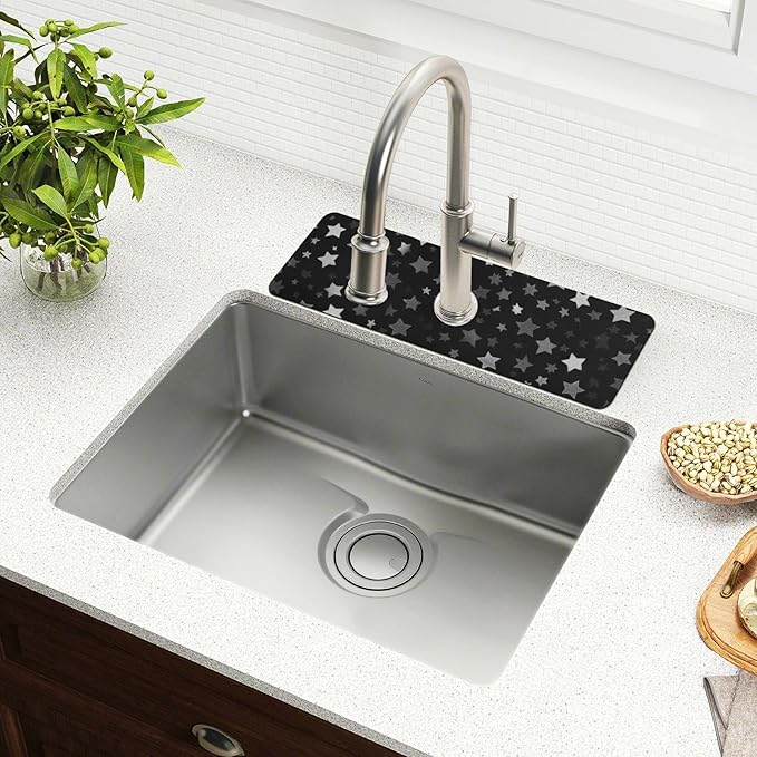 Kitchen Sink Splash Guard 1 PC 14.7 Inch Sink Faucet Mat Splash Guard
