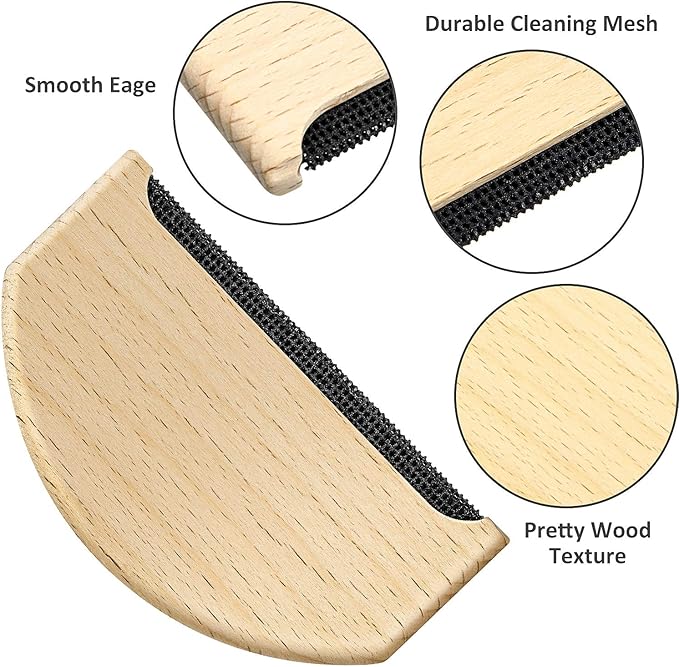 Cashmere Comb Sweater Shaver Wool Comb Wooden Pilling Remover Fuzz Fabric Lint