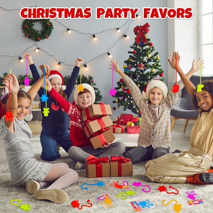 Christmas Goodie Bag Stocking Stuffers for Toddlers 30-100 PCS, Xmas Sticky Hands Party Favors for Kids, Holiday Classroom School Prize Toys Gifts for Student, Christmas Pinata Treat Bag Filler