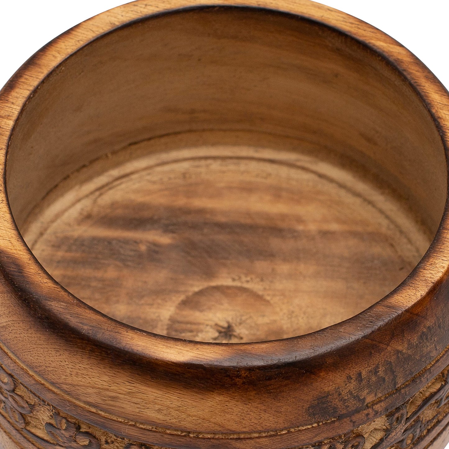 Beautiful Handmade 5 x 3" Decorative Mango Wood Snack Serving Bowl For Dry Fruits Chips Coffee Table Countertop Display Key Bowl Tableware Kitchen Living Room Home Decor Accents Dinnerware (Antique)