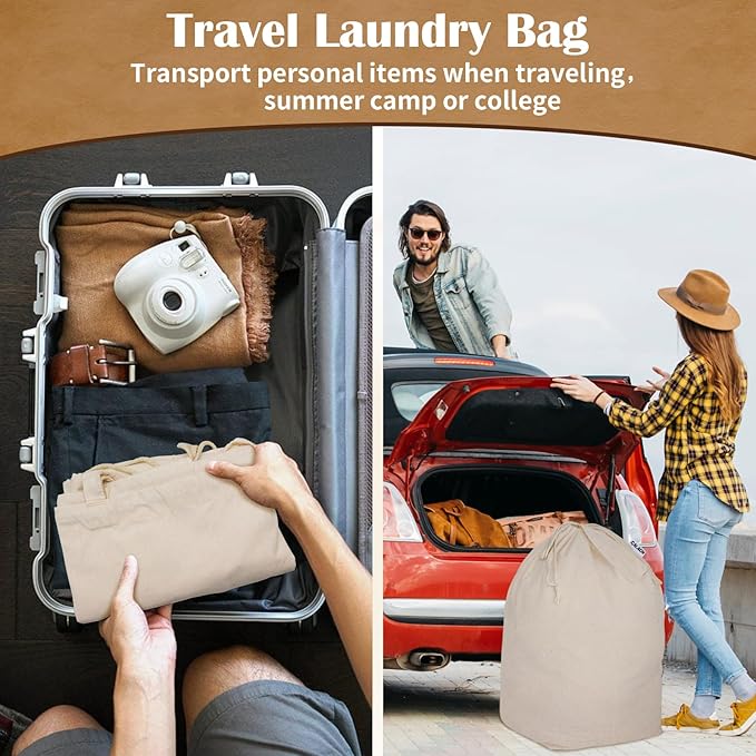 Cotton Canvas Laundry Bags