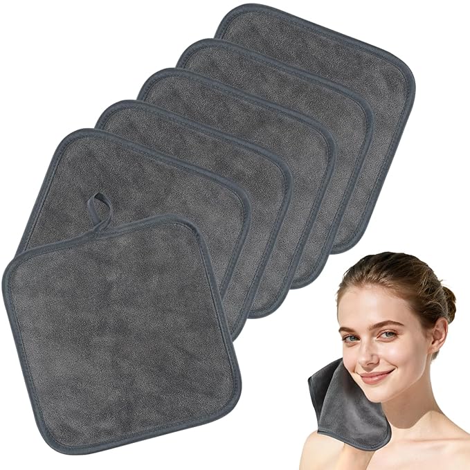 SINLAND Microfiber Facial Cloths Fast Drying Washcloth 8inch x 8inch Absorbent