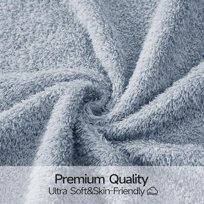 REDKISS 4-Pack Luxury Hand Towels, 16x32 Inch 450 GSM 100% Cotton, Super Soft