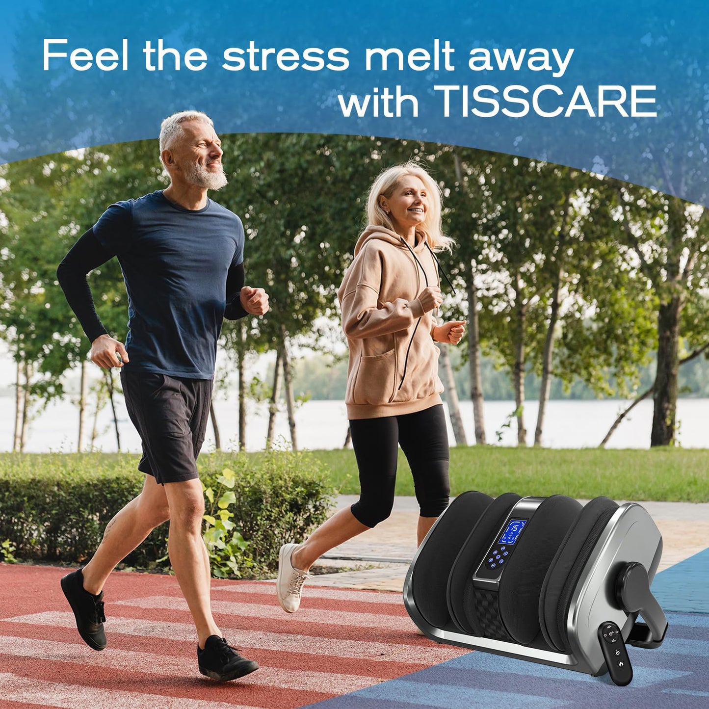 TISSCARE Foot Massager with Heat: FSA HSA Eligible Shiatsu Foot Massager for Plantar Fasciitis,Neuropathy, Circulation and Pain Relief for Foot Calf Gifts for Women and Men