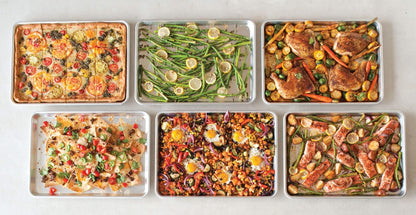 Nordic Ware Naturals Baker's Half Sheet Pan, Aluminium Baking Sheet with Superior Heat Conductivity, Premium Bakeware Made in The USA, Silver