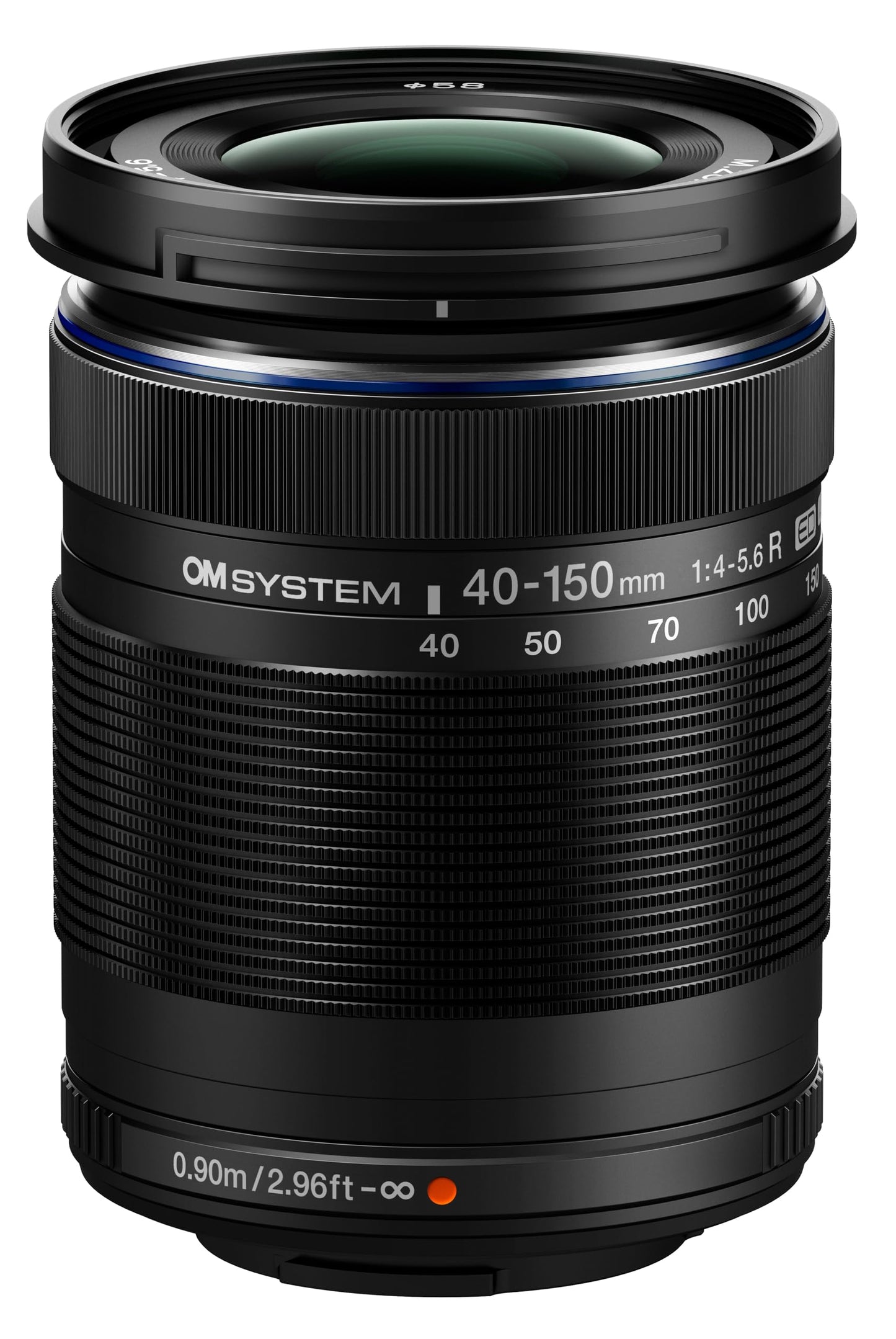 OM SYSTEM Olympus M.Zuiko Digital 40-150mm F4.0-5.6 R Black for Micro Four Thirds System Camera, 3.75x Zoom Lens, Portable Design