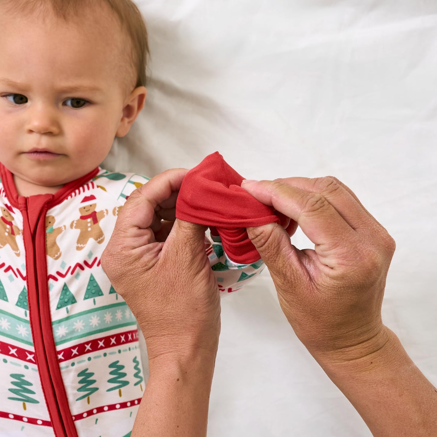 Little Sleepies Christmas Pajamas for Baby Boys & Girls, Viscose from Bamboo Newborn Pajamas, Family Matching Christmas PJs, Fair Isle, 0-3 months