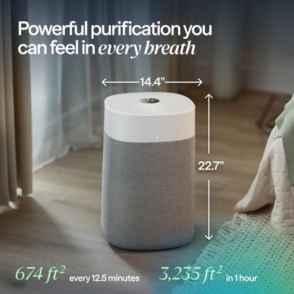 BLUEAIR Air Purifiers for Medium Rooms, Bedroom, Kitchen, Cleans 1,858 sqft in one hour, HEPASilent Smart Air Cleaner for Home, Pets, Allergies, Virus, Dust, Mold, Smoke - Blue Pure 311i Max