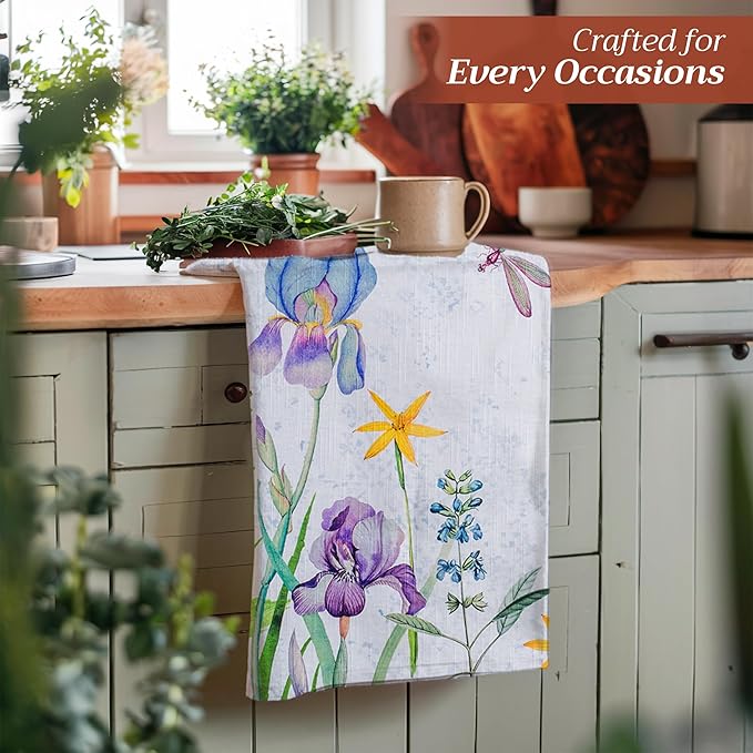 Maison d' Hermine Kitchen Towels Set of 3 100% Cotton 27.50" x 20" Reusable