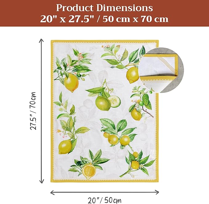 Maison d' Hermine Kitchen Towels Set of 3 100% Cotton 27.50" x 20" Reusable