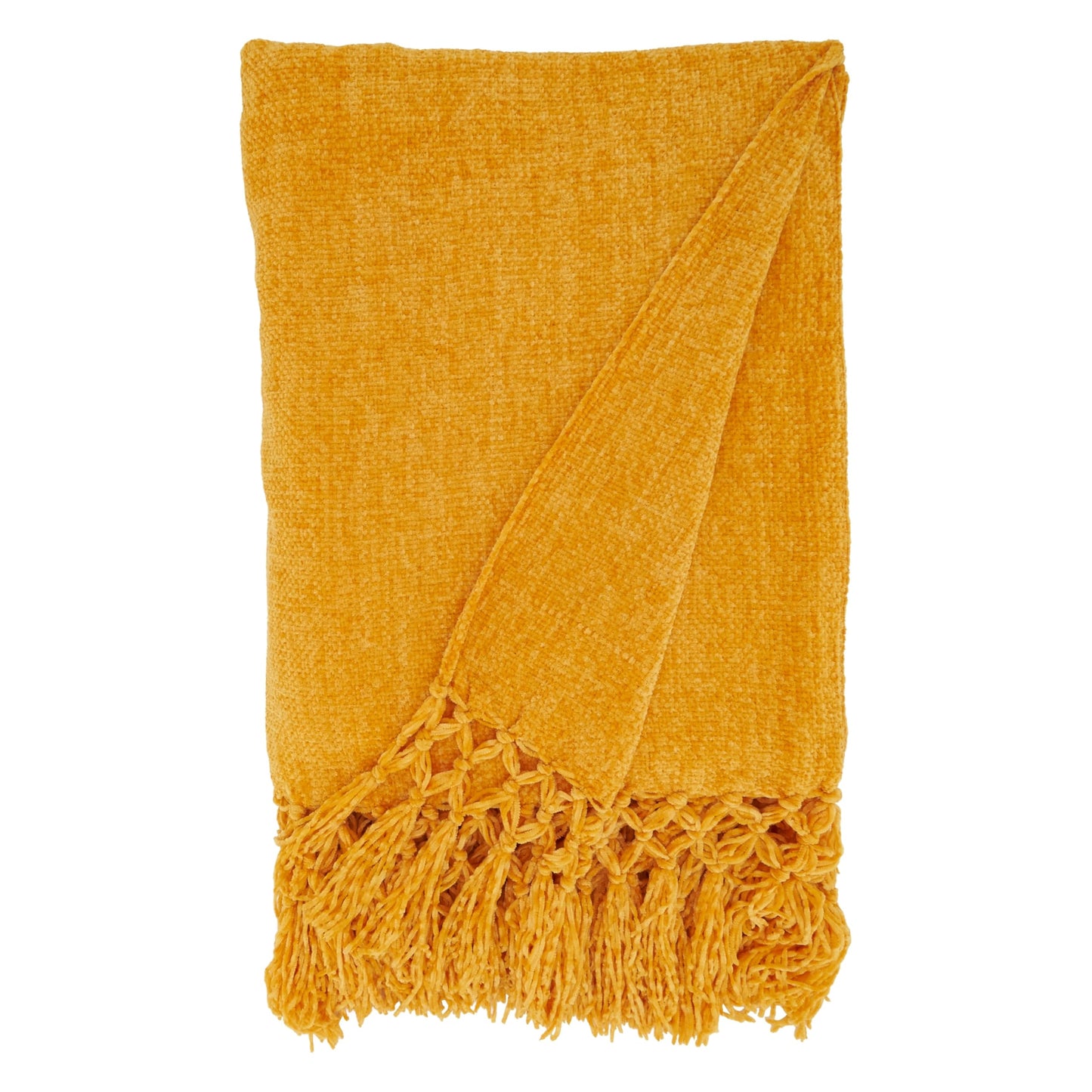 SARO LIFESTYLE Sevan Collection Knotted Chenille Throw Blanket, 50" x 60", Blush