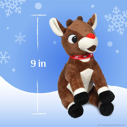 Rudolph The Red-Nosed Reindeer Toys for Dogs - 9" Plush Rudolph Squeaker Dog Toy, Chew Dog Toys - Holiday Toys for Pets, Christmas Dog Toys, Rudolph Dog Toy, Dog Toys for Christmas