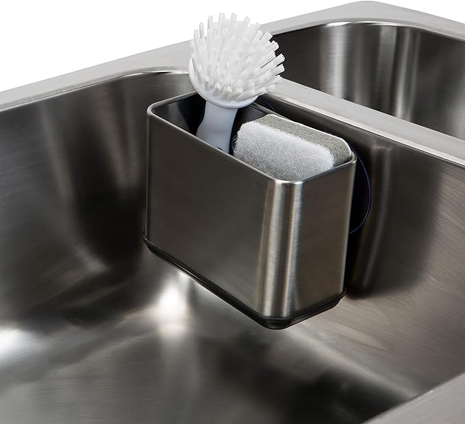 Kitchen Details Cup Sponge Holder/Basket, Space-Saving, in Stainless Steel