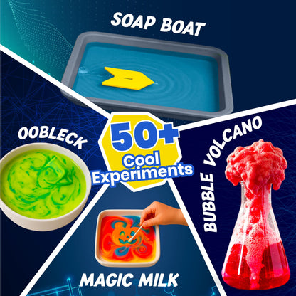 Junior Science Kit for Kids Age 4-14 | 50+ Stem Science Experiments | Educational Toy for Boys and Girls | Birthday Gift for Smart Kids- Curious Junior