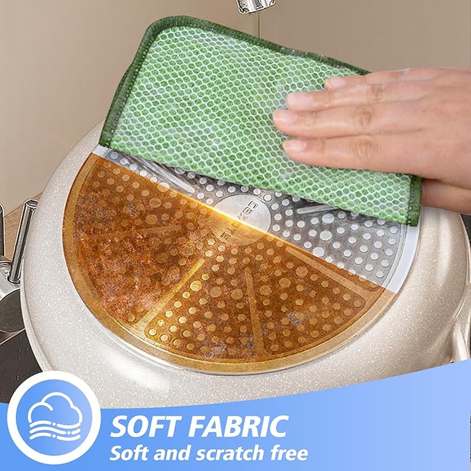 KinHwa Kitchen Washcloths for Dishes Absorbent Microfiber Dish Cloths Quick Dry