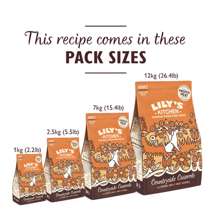 Lily's Kitchen Made with Natural Ingredients Adult Dry Dog Food Chicken & Duck Grain-Free Recipe 2.5kg Bag