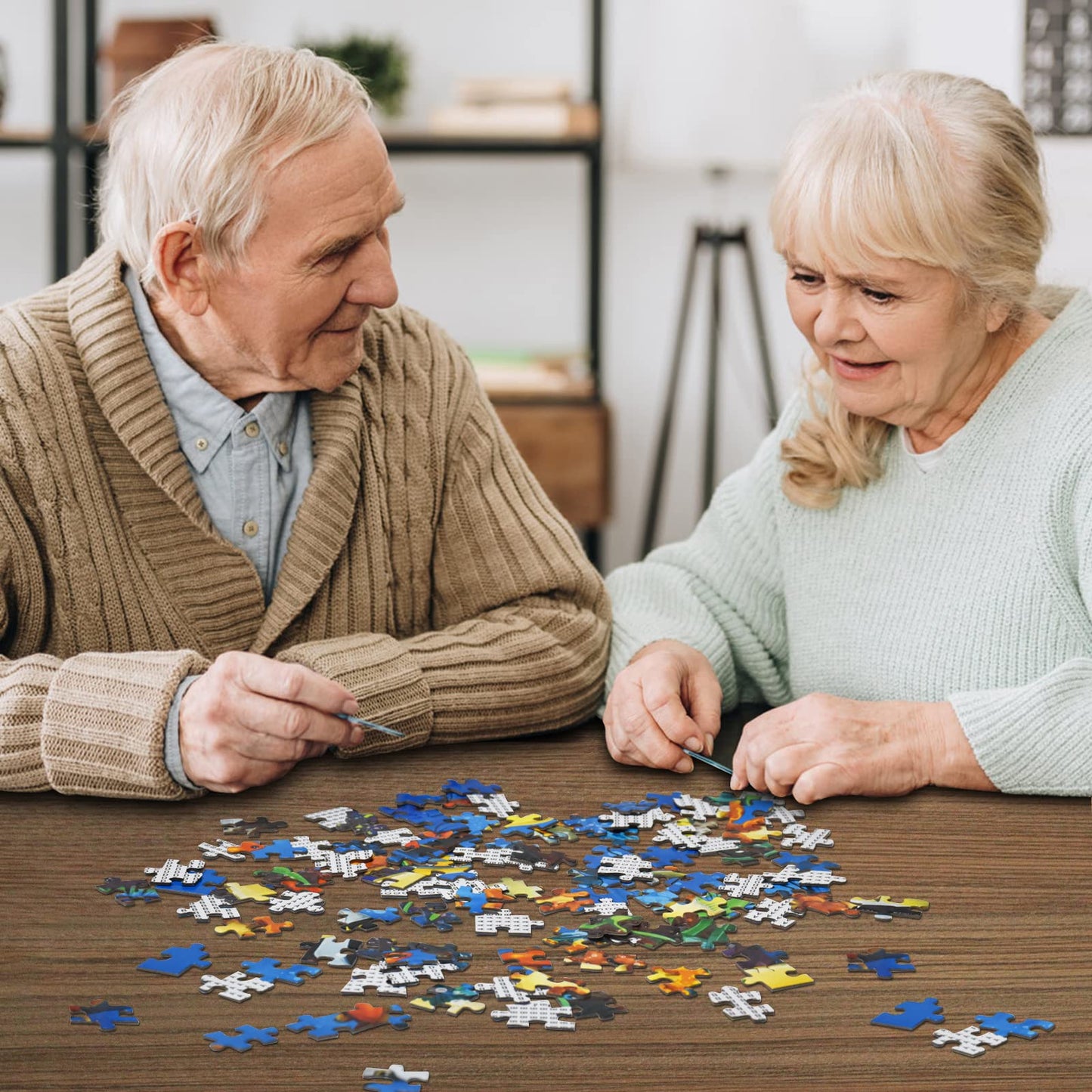HUADADA Jigsaw Puzzles for Adults 1000 Pieces, Country Store Interlock Perfectly Letter on Back No Dust, Home Decor Birthday Party Gift Toy for Men Women Olders Seniors (27.5"x19.6"), 1:1 Poster