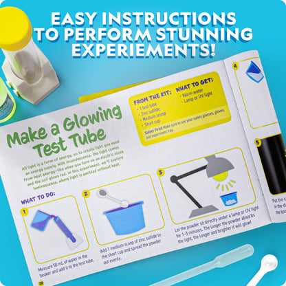 Blue Marble National Geographic Stunning Chemistry Set - Mega Science Kit with 45 Easy Experiments- Make a Volcano and Launch a Rocket, STEM Projects for Kids Ages 8-12, Science Toys