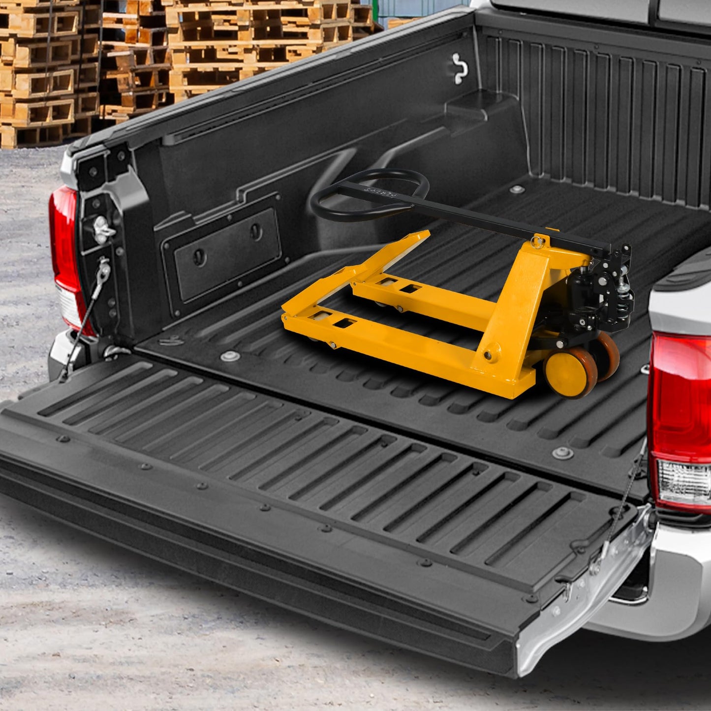 Apollo Foldable Pallet Truck, Narrow Pallet Jack, Mini Size Foldable Forks and Handle 2200Lbs Capacity 31.5"x15" Forks, 15" Overall Width