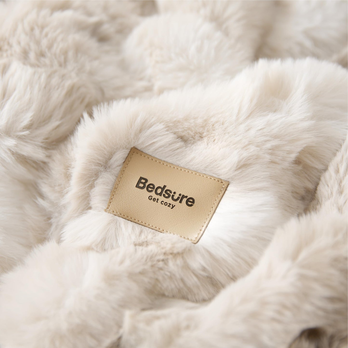 Bedsure Soft Fluffy Faux Fur Throw Blanket for Couch Sofa Chair, Fuzzy Fleece Bubble Blanket Cozy Gifts for Women Men Teen Girls, Taupe Brown Cloud Throw Minky Bed Cover Thick Warm Plush Bedding