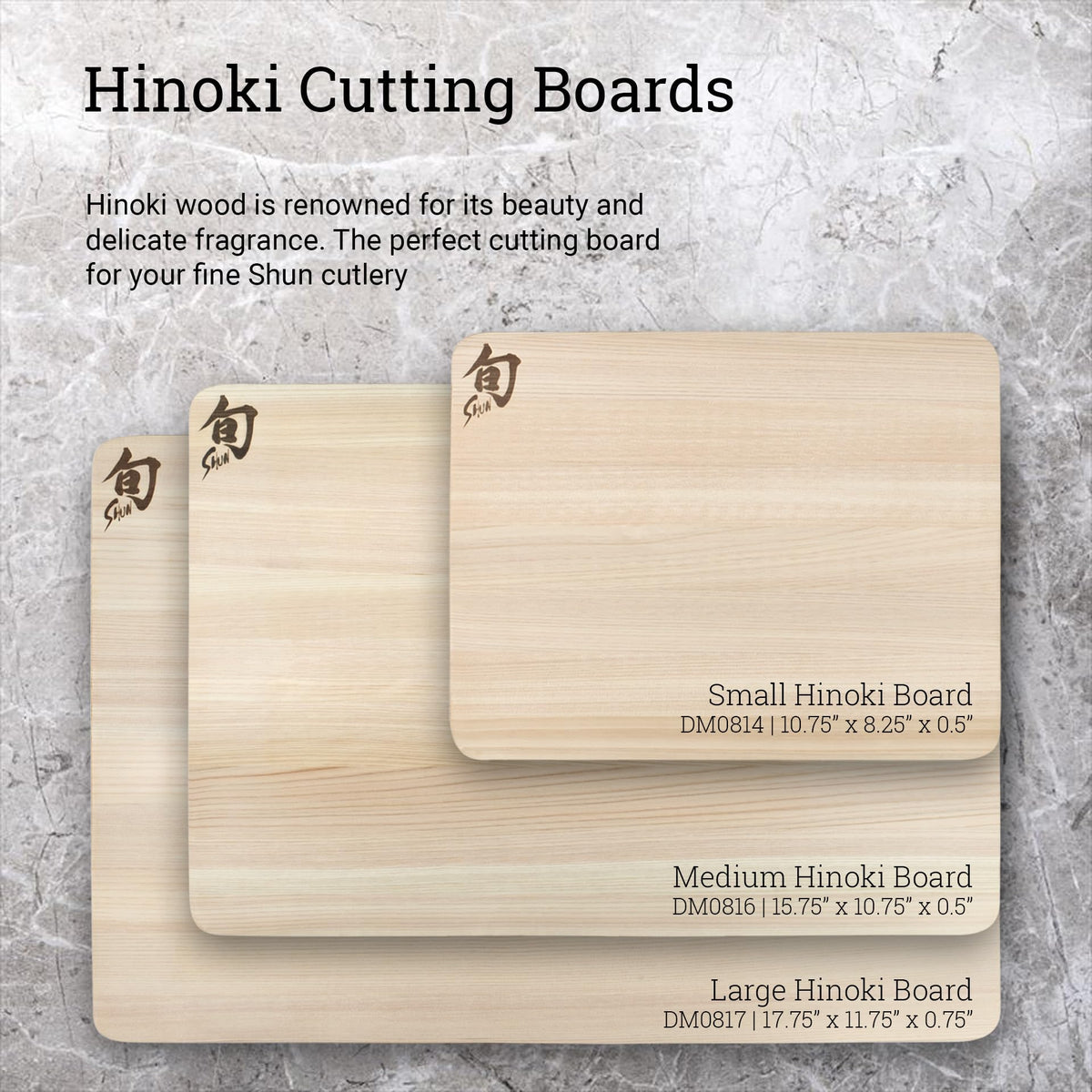 Shun Cutlery Medium Hinoki Cutting Board, 15.75" x 10.75" Wooden Japanese Chopping Board for Kitchen, Medium-Soft Wood Preserves Knife Edges, Forest Stewardship Council Certified