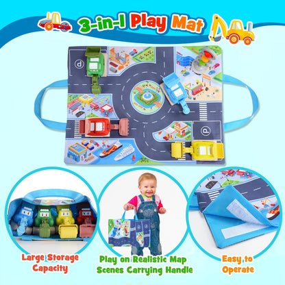 Geebiiny Kids Toys for 1 2 3 Year Old Boys, Toddler Digger Toys 1-3 Year Old Boy Girl Gifts Tractor Toy Cars Boys Toys Age 1 2 3 Montessori Toys 1st Birthday Gifts for Boy Kids' Play Vehicles