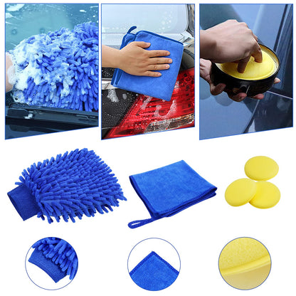 URAQT Car Detailing Cleaning Brushes Kit, 15 Pcs Car Interior Washing Tool Set, Automotive Detail Brushes for Car Exterior, Interior, Air Vents, Dashboard, Emblems, Engine, Wheel