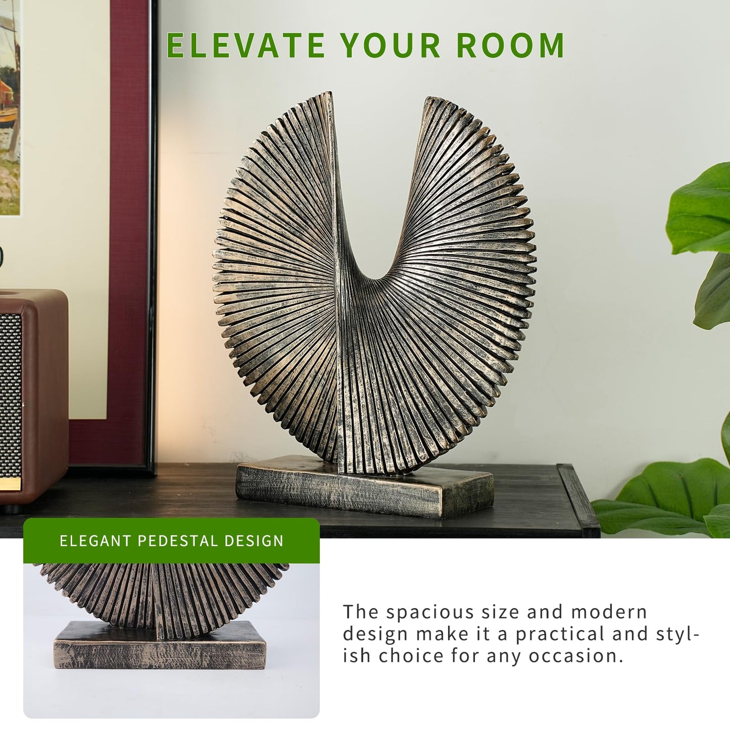 Modern Abstract Round Decorative Sculpture , Dining Living Room Desk Decor,Geometric Home Decor Statues,Shelf Top Decor Aesthetics,making it perfect for placing coffee tables or office shelves