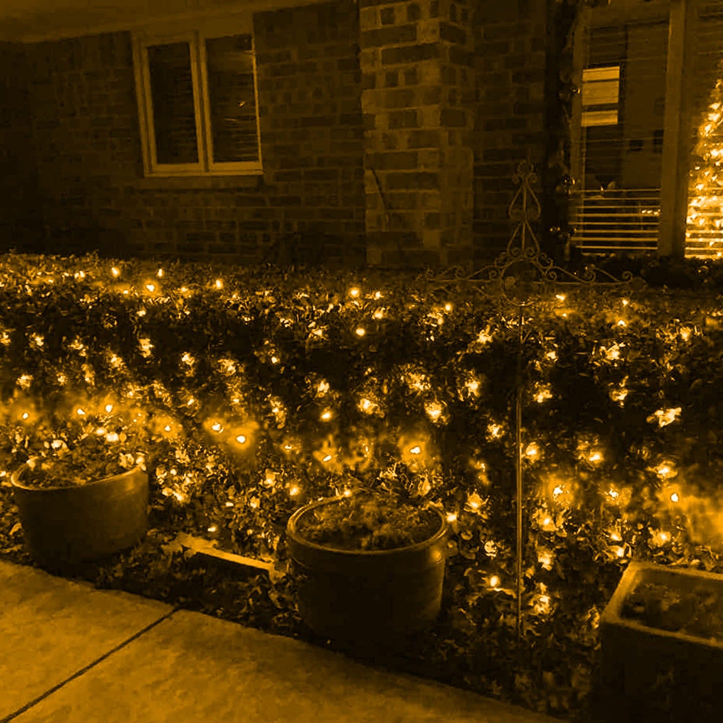 Dazzle Bright Christmas 200 LED Net Lights, 9.8FT x 6.6FT Green Wire Connectable Mesh Lights with 8 Modes, Christmas String Lights for Xmas Indoor Outdoor Garden Party Decorations (Warm White)
