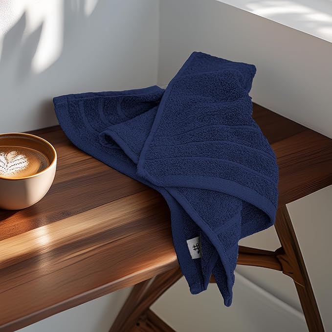 Tens Towels Pack of 6 Hand Towels, 100% Cotton, Lighter Weight, Quick to Dry