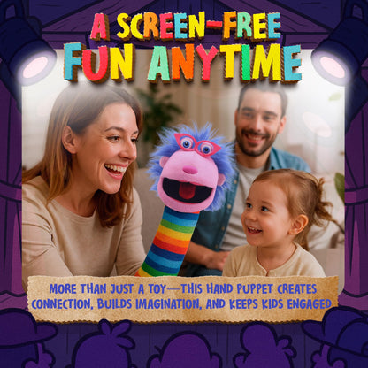 The Puppet Company - Gloria Sockettes Hand Puppet - Knitted Glove Puppets for Kids & Adults, Interactive Toy with Squeaker, Fun Puppets Show Theatre for Children & Toddlers, 38 cm