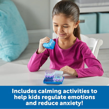 Learning Resources Cool Down Cubes Sensory Fidget Set of 4, Ages 3+, Calm Down Corner Toys, SEL Toys