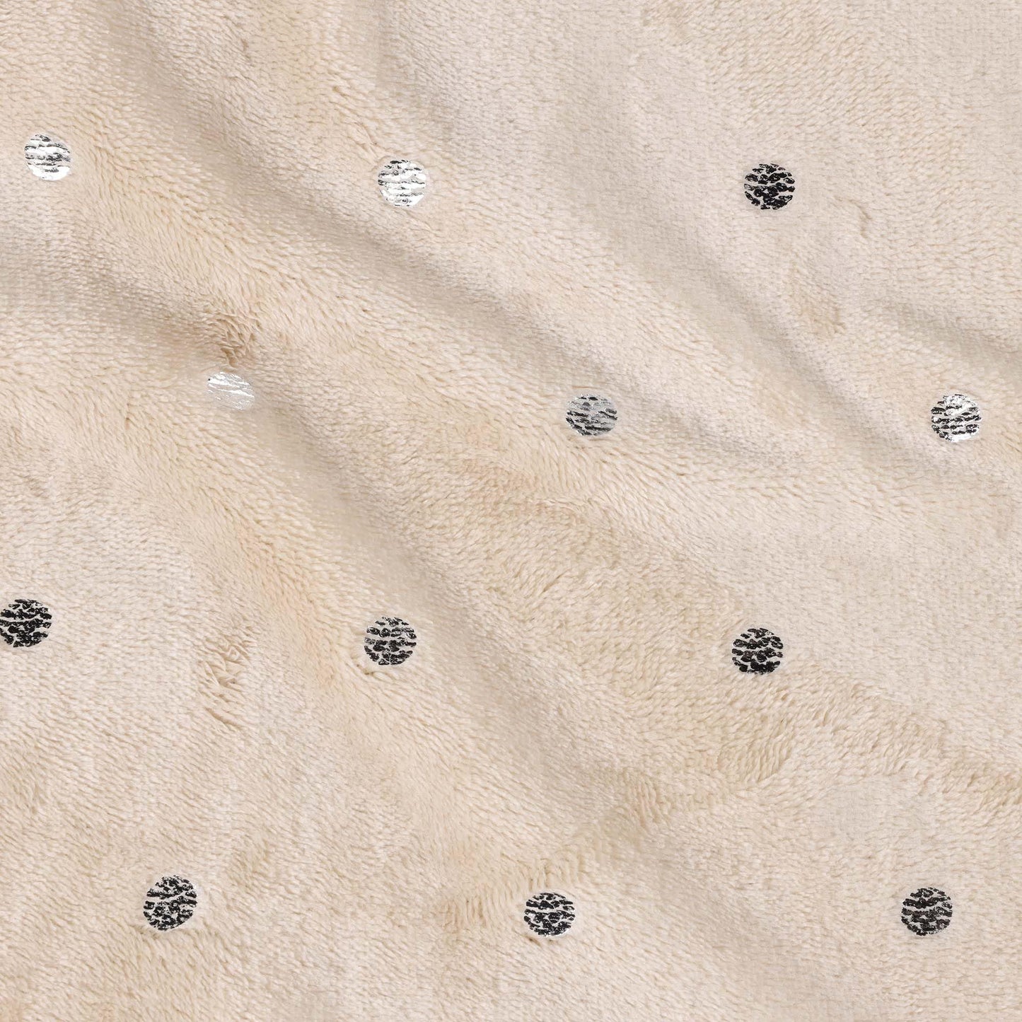 Superior Fleece Blanket, Plush, Fluffy, Soft, Decorative Blankets for Bedroom, Sofa, Fuzzy Bedding, Cute Woven Room Decor, Beautiful Cover, Comfort Essentials, Polka Dot, King, Linen