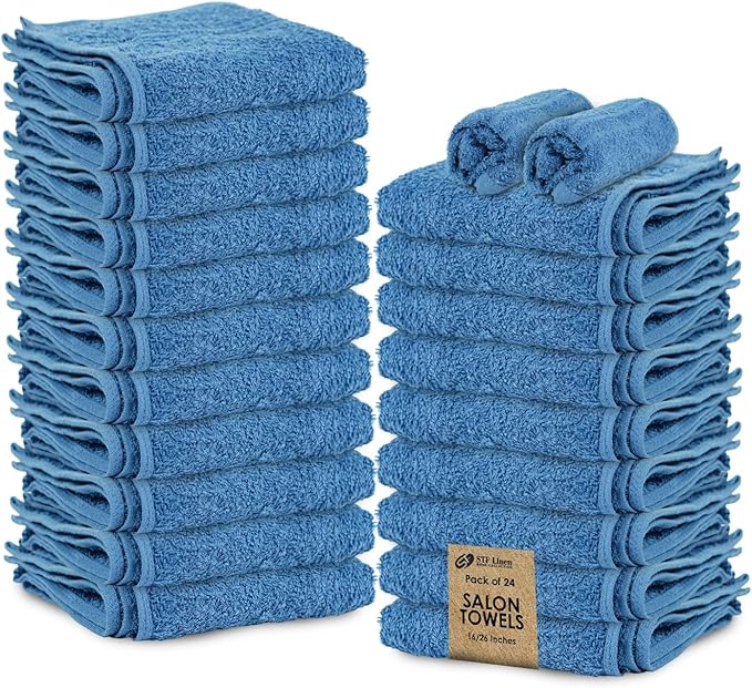 24 Pack Navy Blue Hand Towel 100% Cotton Spa Towel – 16x26 inches Highly