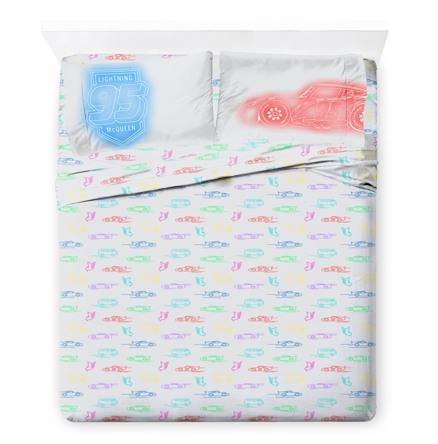 Jay Franco Kids Bed Set, Black, Cars, 7 Piece Queen
