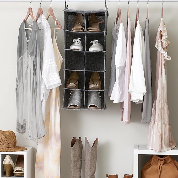 Household Essentials 10 Pocket Hanging Shoe Closet Organizer