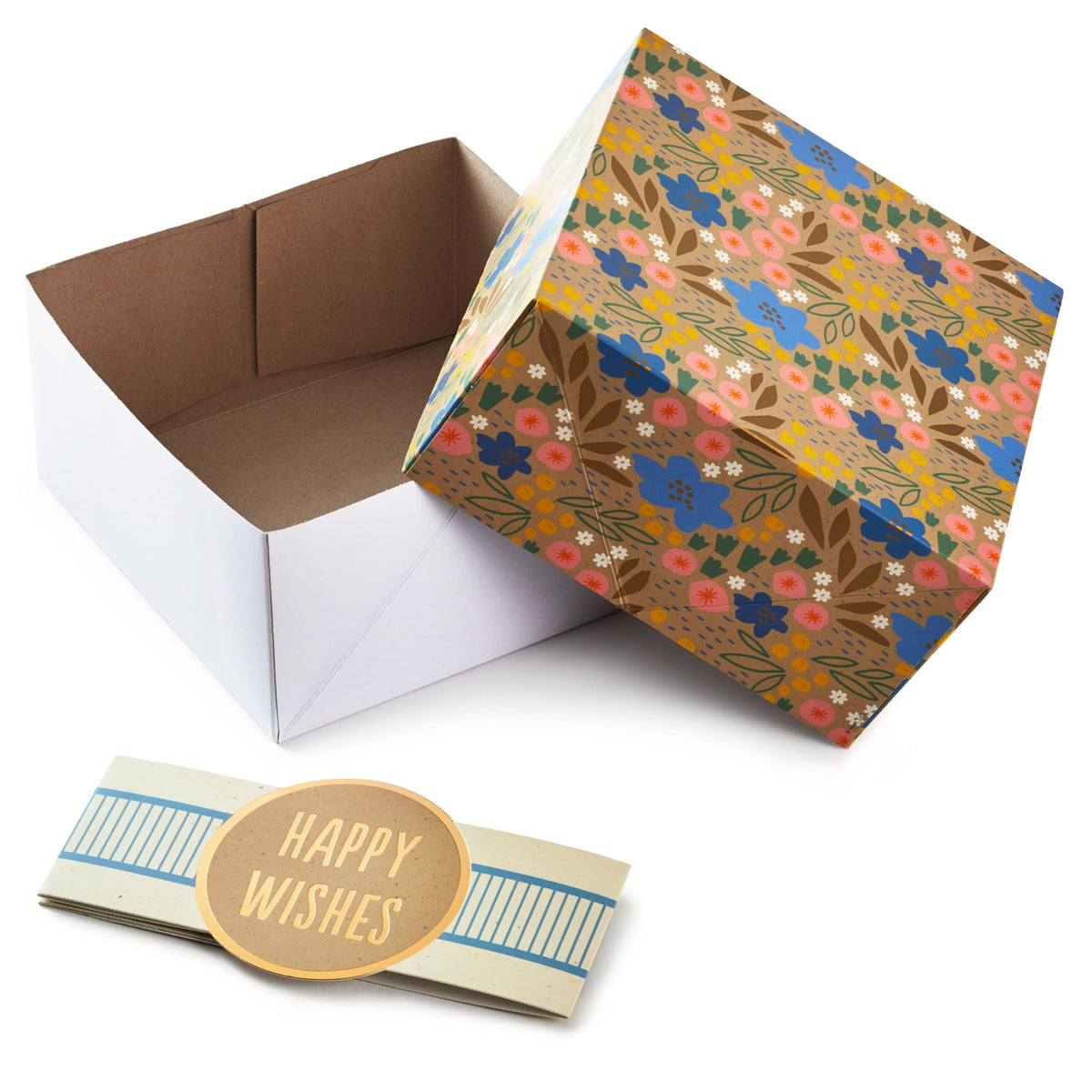 Hallmark Gift Boxes 3-Pack Assorted Sizes (Flowers and Stripes) for Valentine's Day, Birthdays, Bridal Showers, Mother's Day, Best Friends, Gifts for Her, Wrapped Treats and Cookies