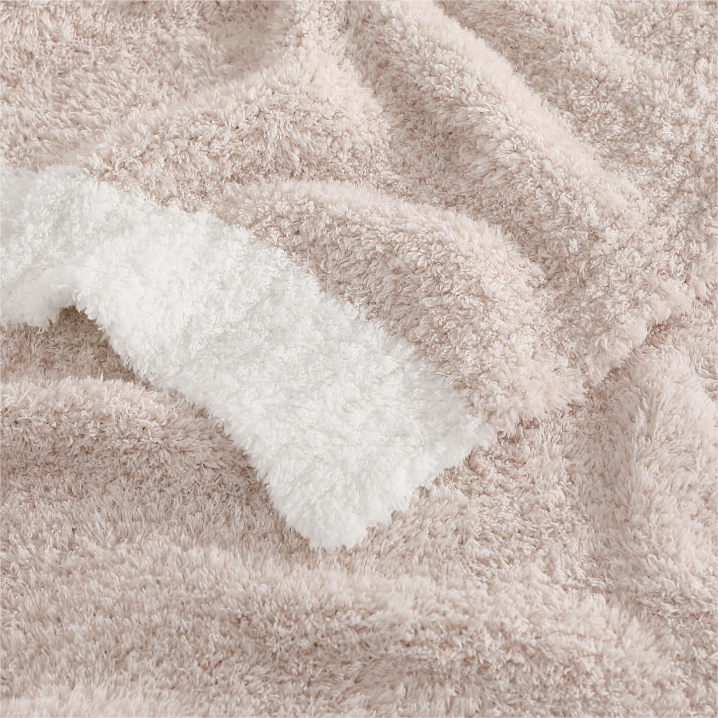 WRENSONGE Throw Blanket Cationic Dyeing Taupe Soft Cozy Fluffy Warm Hand Made Throw Blankets for Couch, Sofa, Chair, Bed, Camping, Picnic, Travel Lightweight Bed Blanket - 50"*60"