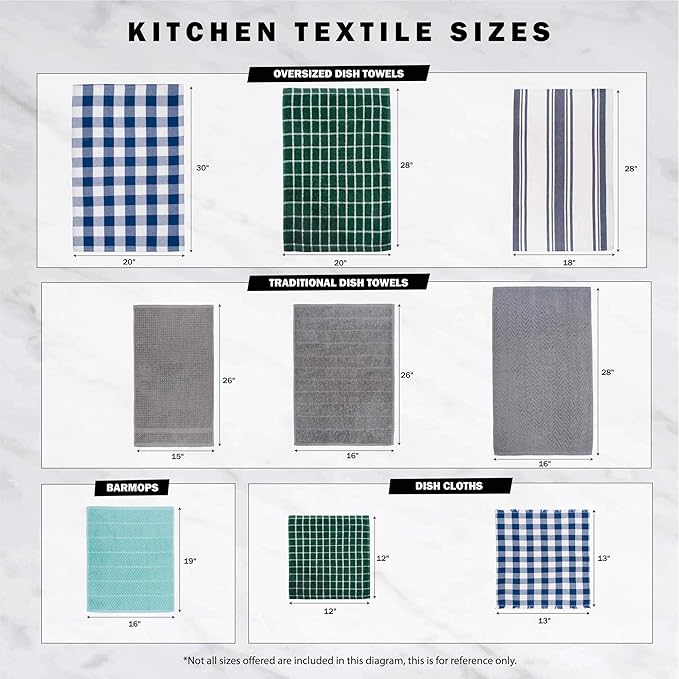 DII Cleaning Collection Multi-Purpose Microfiber, Dishcloth Set
