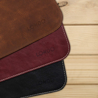Londo Genuine Leather Extended Mouse Pad - 74x33.5cm Desk Mat - Smooth & Non-Slip Surface