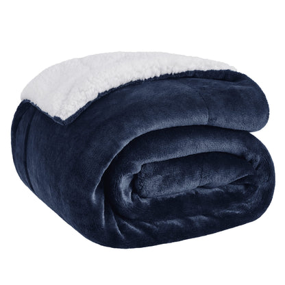 Bedsure GentleSoft Sherpa Fleece Blankets Queen Size for Bed - Thick and Warm, Soft Fuzzy Plush Queen Blanket for Winter, Grey, 90x90 Inches
