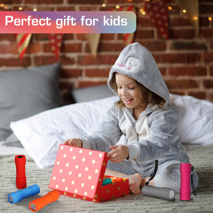 EverBrite 6-Pack Mini LED Torches, Colorful Pocket Torches, Ideal Camping Hiking Outdoor Party, Includes Batteries