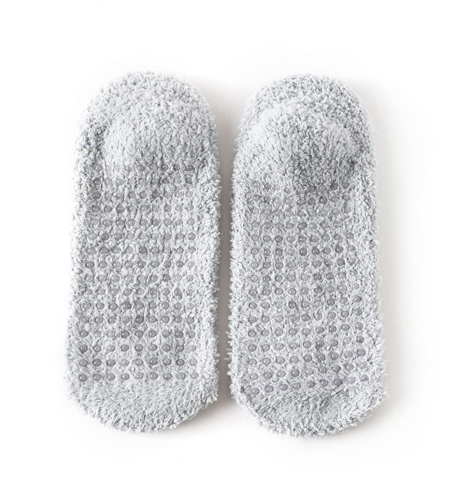 Bevigorio Slipper Socks for Women with Grippers Non Slip Fuzzy Socks with Grips Womens Grippy Grip Hospital Home Gifts 3pairs blackgreymix