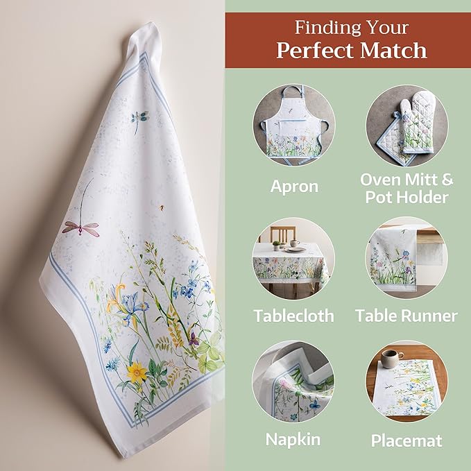 Maison d' Hermine Kitchen Towels Set of 3 100% Cotton 27.50" x 20" Reusable