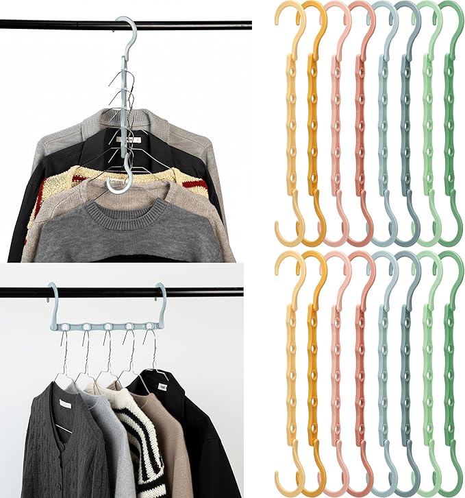 Mr. Pen- Space Saving Hangers for Clothes, Pastel Colors, Plastic Multi Clothes