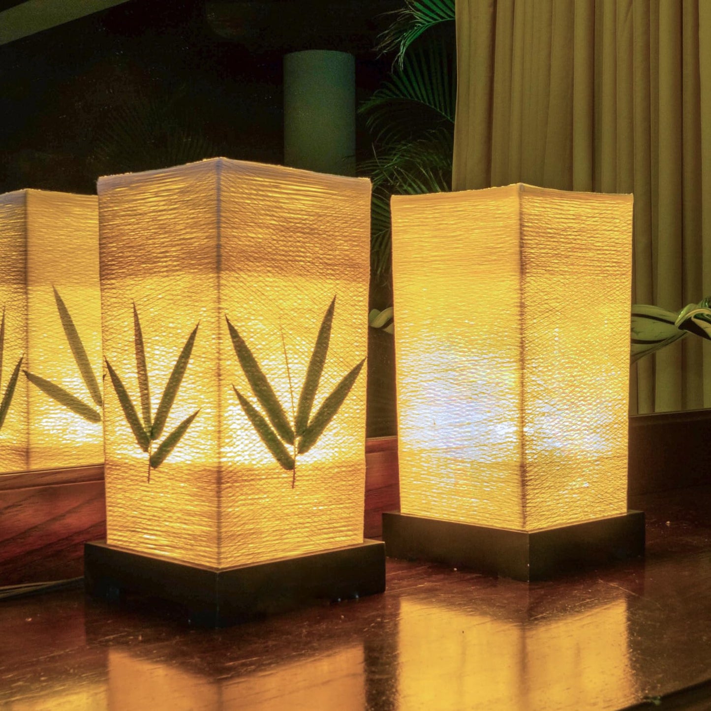 Import Nomad Unbound Japanese Lamp Lantern Asian - Table Lamp Japanese Decor Bamboo Lamp for Nightstand, Dresser, Living Room, Kids Room, Dorm, Office - Instructions + Lightbulb Included